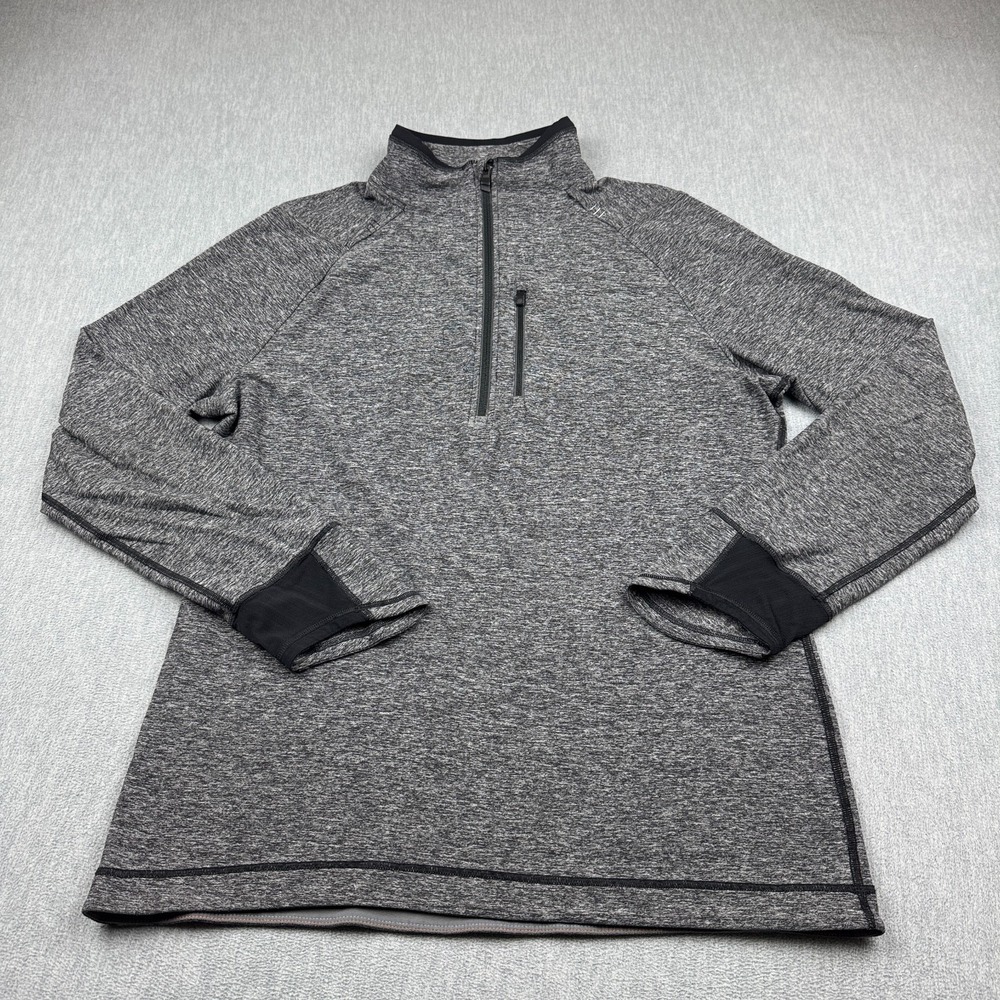 Lululemon Shirt Mens XL Gray Heathered Surge Warm 1/2 Zip Pullover Athletic